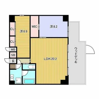 プレジオ西宮北口【1階】の間取り