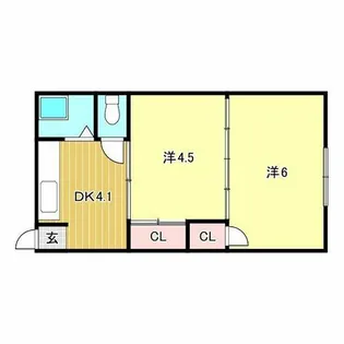 笠屋荘【2階】の間取り