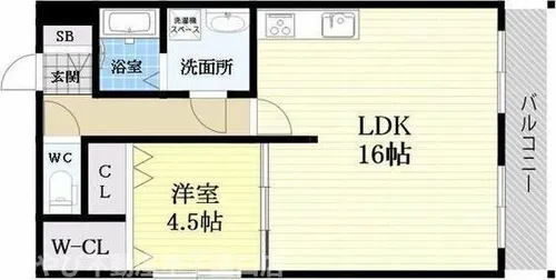 中本ビル【301号室】の間取り