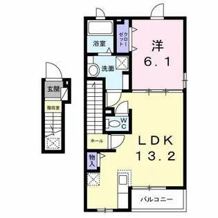 セレニテ R【201号室】の間取り