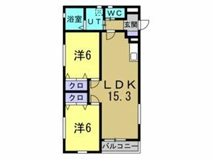 シャトレー福田地【201号室】の間取り