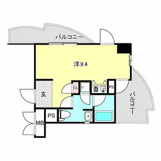 インター・フェルティR2甲子園【9階】の間取り