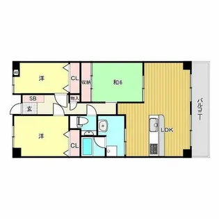 サンテ東甲子園【3階】の間取り