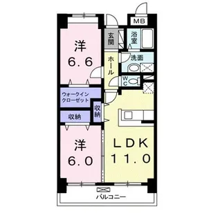 プリムロ-ズ・J【1階】の間取り