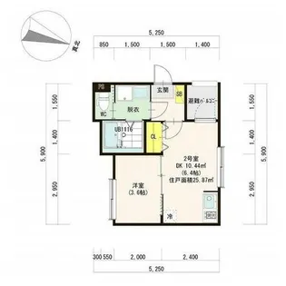 ザミッドランドアベニュー【2階】の間取り