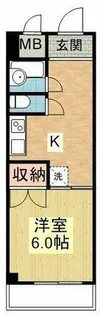 イトウマンション植田【2階】の間取り