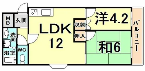 フェリエ甲子園【3階】の間取り