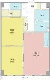 シーズンコート金山【2階】の間取り