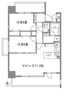茶屋ヶ坂ライズ【1105号室】の間取り