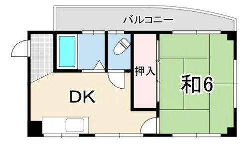 ハイツ熊内【1階】の間取り