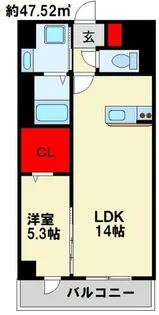 CREWS.REINE(クルーズレーヌ)【5階】の間取り