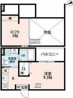 Lucie鳴海(ルシエナルミ)【205号室】の間取り