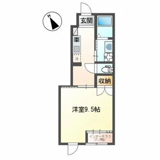 シャトー桃山【1階】の間取り