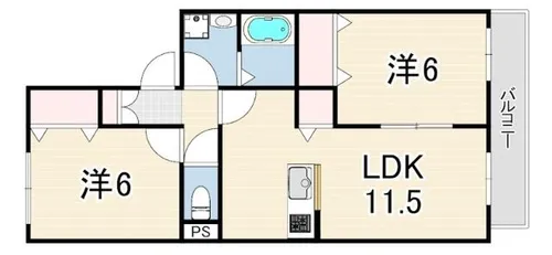 パイン ハイアット【2階】の間取り