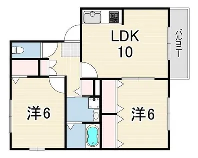 パイン ハイアット【2階】の間取り
