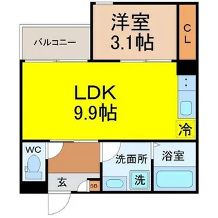 REGALEST三番町【1階】の間取り