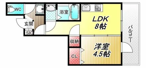 フウキレジデンス【4階】の間取り