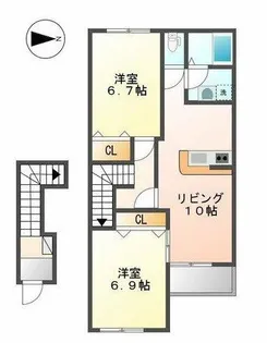 Maison de Chat blanc【2階】の間取り