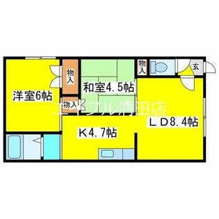 コーポラスいずみ【105号室】の間取り