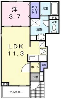 メゾン ジャスティスA【1階】の間取り