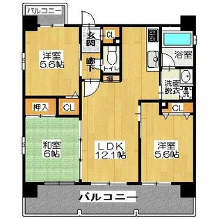 ピアッツァレント今井町【5階】の間取り