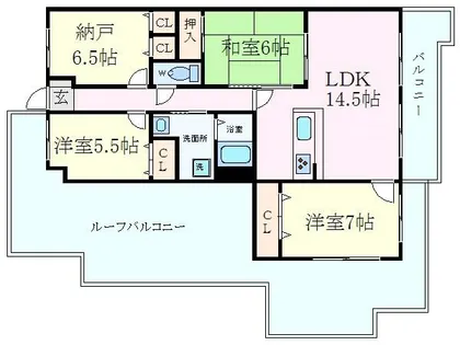 ネオステージ今宿【6階】の間取り