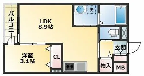 グローハイツ喜連ノース【1階】の間取り