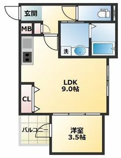 グローハイツ喜連サウス【1階】の間取り