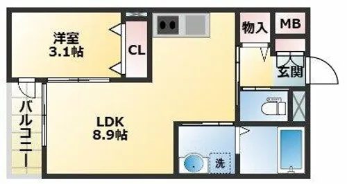 グローハイツ喜連サウス【2階】の間取り