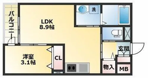 グローハイツ喜連サウス【3階】の間取り