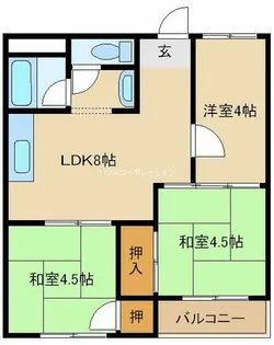 大武ハイツ【2階】の間取り