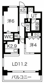 フォーリアライズ京橋【6階】の間取り
