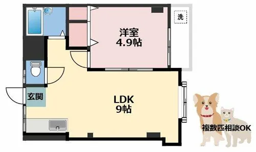 ペントハウス11【4階】の間取り