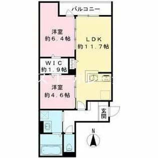 マンション RIKO塚口【2階】の間取り