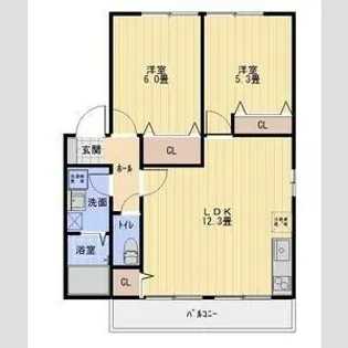 カノン【2階】の間取り