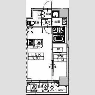 Alivisドーム前(旧 ミラージュパレス大阪ドームProsper)【8階】の間取り