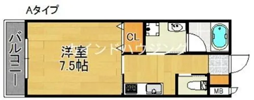 ワコーレヴィアーノ・住吉大社【2階】の間取り