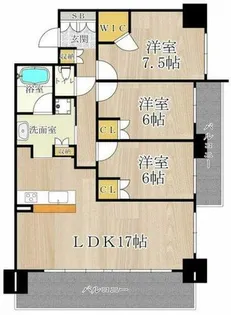 CITY SPIRE難波グレイス【2階】の間取り