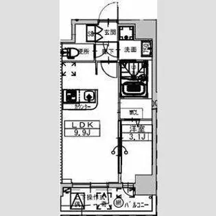 ALIVISドーム前【3階】の間取り