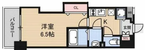 Luxe難波西Ⅰ【9階】の間取り