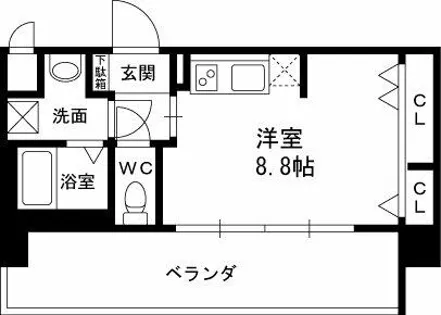 CASSIA福島駅前【2階】の間取り