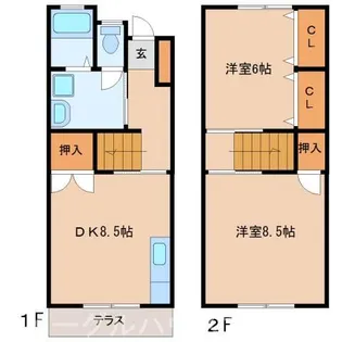 一ツ木壱番館【101号室】の間取り