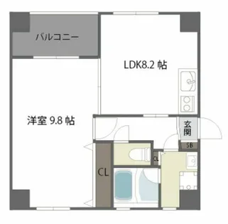 シャルムヒルズ南森町【4階】の間取り