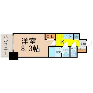 プレサンスジェネ葵【9階】の間取り