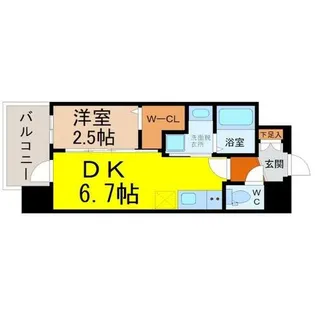 エステムコート名古屋サウスプレミオ【6階】の間取り