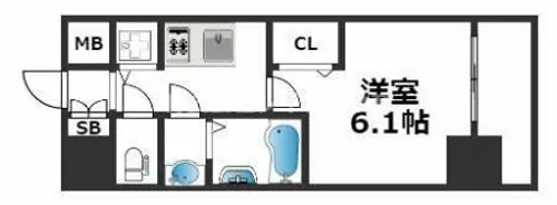 プレサンス難波ヴィータ【5階】の間取り
