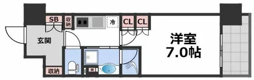 ザ・パークハビオ都島フロント【8階】の間取り