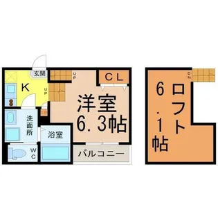 PrimeMaisonS(プライムメゾンエス)【2階】の間取り