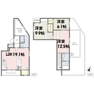Residence de 池下【3階】の間取り