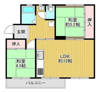 狭山住宅7号棟【3階】の間取り